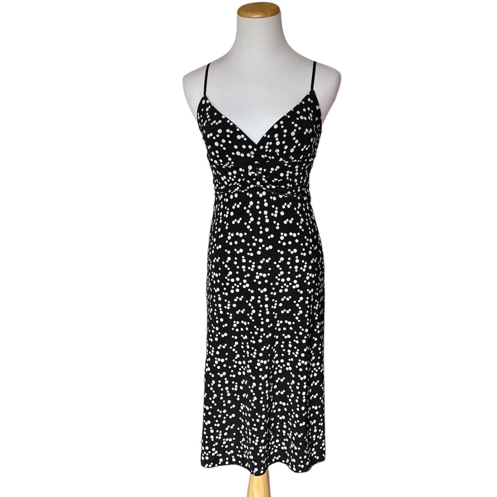 Black and white polkadot dress. Size S